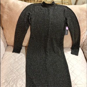 Bold Elements New w/tag Black/Gold Midi Dress